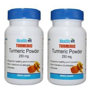 Picture of HealthVit Turmeric powder 400 mg 60 Capsules (Pack Of 2)