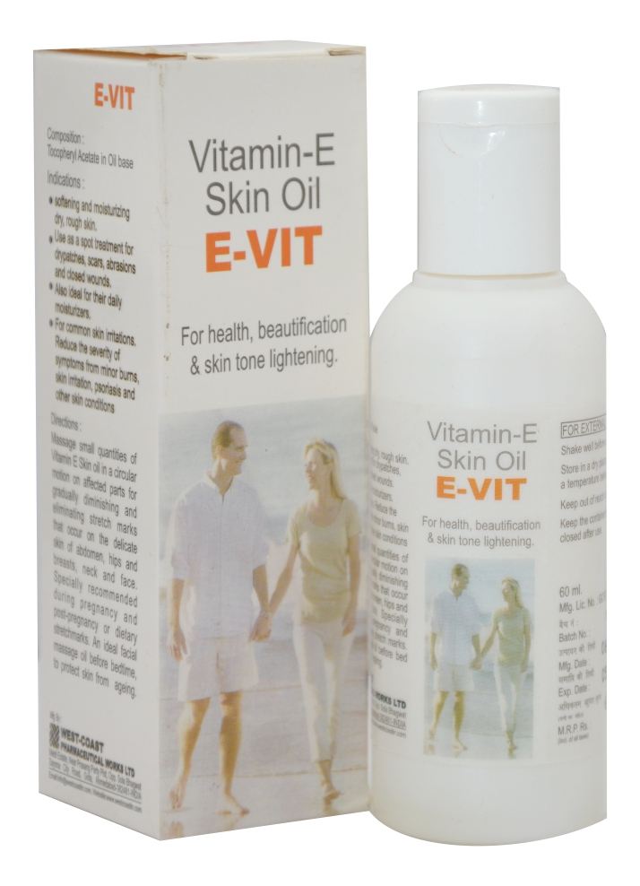 Evit Vitamin E Skin Oil For Skin Tone Lightening 60ml Pack