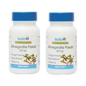 Picture of HealthVit ASHWAGANDHA Powder 250 mg 60 Capsules (Pack Of 2)
