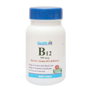 Picture of HealthVit B12 Ideal for Vit B12 Deficiency 60 Tablets