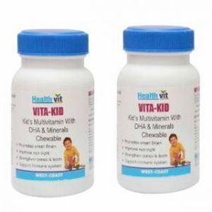 Picture of HealthVit KID-C  Kid’s Vitamin-C Chewable 60 Tablets (Pack Of 2)