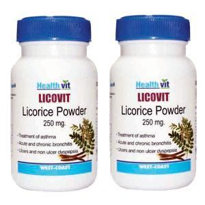 Picture of HealthVit LICOVIT Licorice powder 250 mg 60 Capsules (Pack Of 2)
