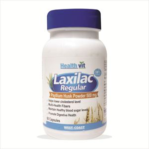 Picture of Healthvit Laxilac Regular Psyllium Husk Powder 60 Capsules