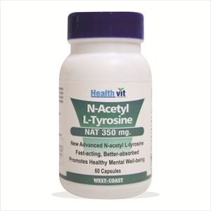 Picture of Healthvit N-Acetyl L-Tyrosine (NAT) 350mg. 60 Capsules