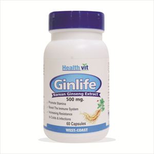 Picture of Healthvit Ginlife Ginseng Extract 500 mg 60 Capsules