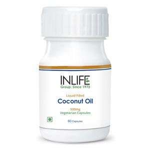 Picture of INLIFE Coconut Oil (60 Vegetarian Capsules)