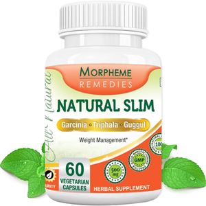 Picture of Morpheme Natural Slim - Garcinia, Triphala, Guggul For Weight Loss - 500mg Extract - 60 Veg Capsules-1 Bottle