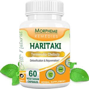 Picture of Morpheme Haritaki Capsules - Detoxification & Rejuvenation - 500mg Extract - 60 Veg Capsules