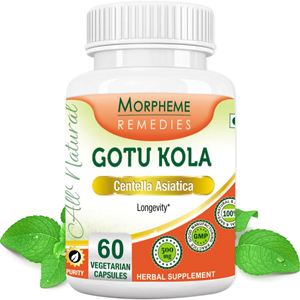 Picture of Morpheme Gotu Kola Supplements For Longevity - 500mg Extract - 60 Veg Capsules-1 Bottle