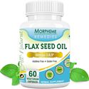 Picture of Morpheme Flaxseed Oil - Omega 3,6,9 - 500mg Extract - 60 Veg Capsules-1 Bottle