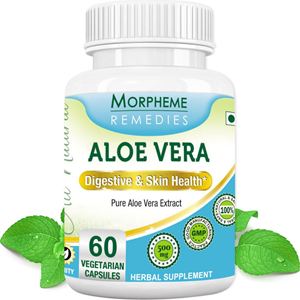 Picture of Morpheme Aloe Vera For Digestive and Skin Care - 500mg Extract - 60 Veg Capsules-1 Bottle