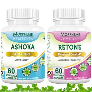Picture of Morpheme Combo Supplements For Regular Menstrual Cycle, Yellow Discharge-2 bottles