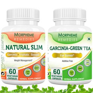 Picture of Morpheme Garcinia Cambogia Green Tea + Natural Slim Supplement For Weight Loss-2 Bottles