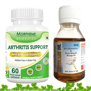 Picture of Morpheme Arthritis Support + Arthcare Oil For Back Pain, Joint Pain & Arthritis-2 bottels