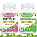 Picture of Morpheme Garcinia Cambogia Green Tea + Forskolin Supplement For Weight Loss-2 Bottles