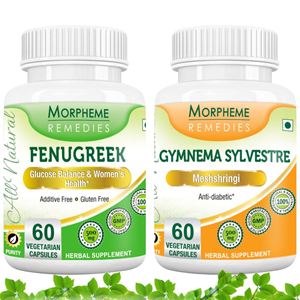 Picture of Morpheme Fenugreek + Gymnema Slyvestre (Meshshringi) for Diabetes-2 Bottles