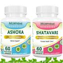 Picture of Morpheme Shatavari (Asparagus Racemous) + Ashoka For Female Health- 2 Bottles