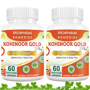 Picture of Morpheme Kohinoor Gold Plus For Male Libido - 500mg Extract - 60 Veg Capsules - 2 Bottles
