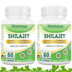 Picture of Morpheme Shilajit Capsules  Fountain Of Youth - 500mg Extract - 60 Veg Capsules - 2 Bottles