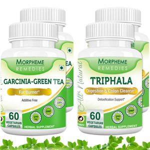 Picture of Morpheme Garcinia Cambogia Green Tea + Triphala Supplement For Weight Loss (4 Bottles)
