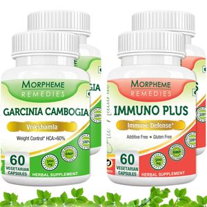 Picture of Morpheme Garcinia Cambogia + Immuno Plus Supplement For Weight Loss (4 Bottles)