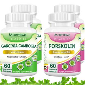 Picture of Morpheme Garcinia Cambogia + Forskolin Supplement For Weight Loss (4 Bottles)