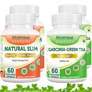 Picture of Morpheme Garcinia Cambogia Green Tea + Natural Slim Supplement For Weight Loss (4 Bottles)