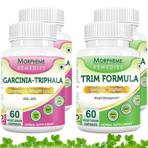 Picture of Morpheme Garcinia Cambogia Triphala + Trim Formula Supplement For Weight Loss (4 Bottles)