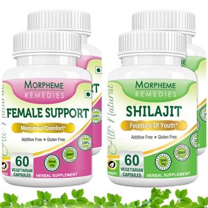 Picture of Morpheme Female Support + Shilajit For Women's Health Care (4 Bottles)