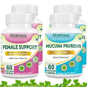 Picture of Morpheme Female Support + Mucuna Pruriens (Kapikachhu) For Sexual Health (4 Bottles)