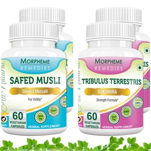 Picture of Morpheme Safed Musli + Tribulus Terrestris To Improve Stamina (4 Bottles)