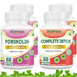 Picture of Morpheme Forskolin + Complete Detox For Complete Body Cleansing and Weight Loss (4 Bottles)
