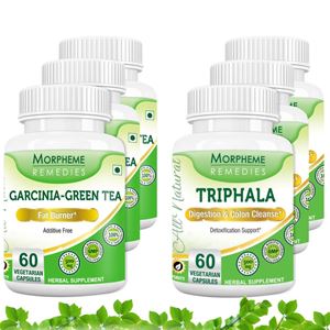Picture of Morpheme Garcinia Cambogia Green Tea + Triphala Supplement For Weight Loss (6 Bottles)