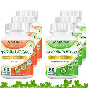 Picture of Morpheme Garcinia Cambogia + Triphala Guggul Supplement For Weight Loss (6 Bottles)