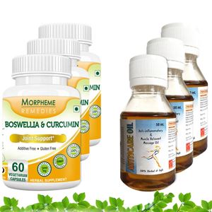 Picture of Morpheme Boswellia Curcumin Plus + Arthcare Oil For Joint Support (6 Bottles)