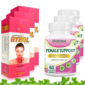 Picture of Morpheme Female Support + Gynol Syrup For Women's Health Care (6 Bottles)