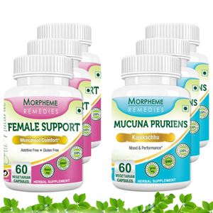 Picture of Morpheme Female Support + Mucuna Pruriens (Kapikachhu) For Sexual Health (6 Bottles)