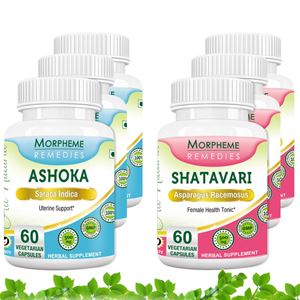 Picture of Morpheme Shatavari (Asparagus Racemous) + Ashoka For Female Health (6 Bottles)
