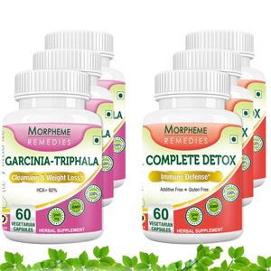 Picture of Morpheme Garcinia Cambogia Triphala + Complete Detox For Complete Body Cleansing and Weight Loss (6 Bottles)