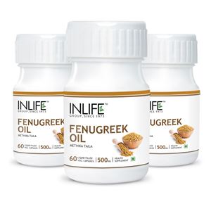 Picture of INLIFE Fenugreek Oil Vegetarian Capsules (3-Pack)