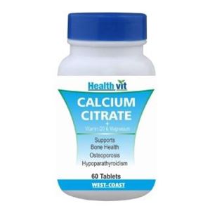 Picture of Healthvit Calcium Citrate + Vitamin D3 & Magnesium 60 Tablets