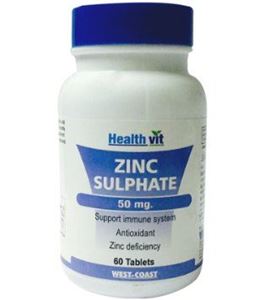 Picture of Healthvit Zinc Sulphate 50mg 60 Tablets