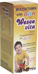 Picture of Wescovita Syurp 8 Essential Vitamins with DHA 100ml For Children 100ml - Pack of 3