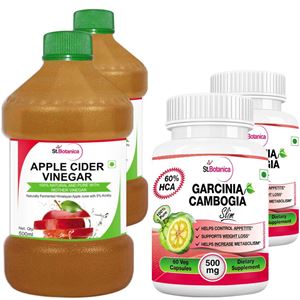 Picture of StBotanica Apple Cider Vinegar + Garcinia Cambogia Slim 60 Veg Caps (2+2 Bottles)
