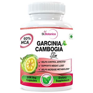 Picture of StBotanica Garcinia Cambogia Slim For Weight Loss - 100% Pure 500mg Extract - 60 Veg Caps