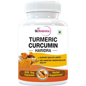 Picture of StBotanica Turmeric Curcumin (Haridra) 500mg Extract - 90 Veg Capsules