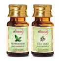 Picture of StBotanica Tea Tree Oil + Peppermint Pure Essential Oil (10ml Each)
