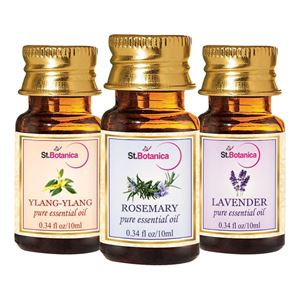 Picture of StBotanica Lavender + Rosemary + Ylang-Ylang Pure Essential Oil (10ml Each)