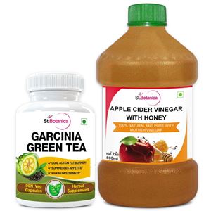 Picture of StBotanica Garcinia Green Tea 500mg Extract + Apple Cider Vinegar With Honey