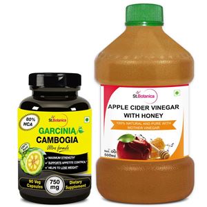 Picture of StBotanica Garcinia 80% HCA 750mg + Apple Cider Vinegar With Honey